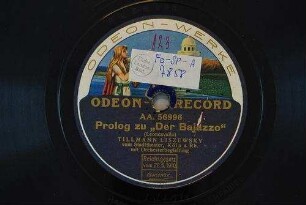 Prolog zu "Der Bajazzo" / (Leoncavallo)