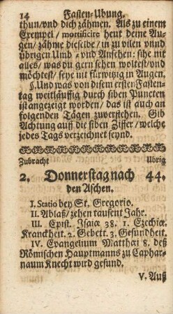 Donnerstag nach den Aschen
