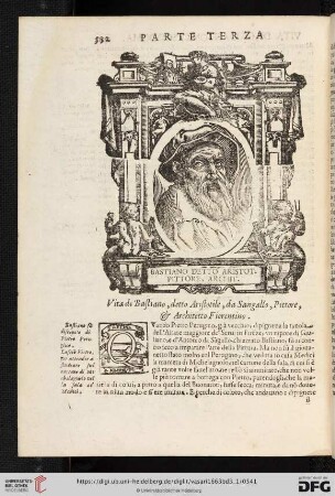 Vita di Baſtiano, detto Ariſtotile, da Sangallo, Pittore, & Architetto Fiorentino
