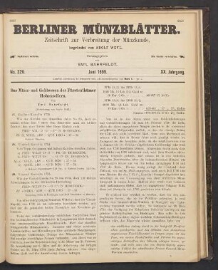 No. 226. Juni 1899