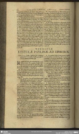 Vindiciae Epistolae Paulinae Ad Ephesios