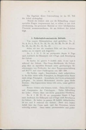 I. Pathologisch-anatomische Befunde.