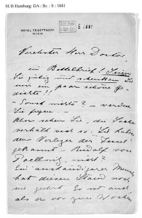 Brief an Richard Dehmel