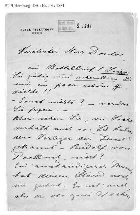 Brief an Richard Dehmel