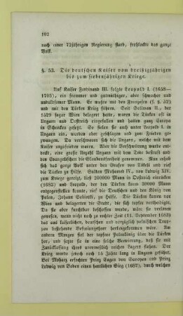 Die deutschen Kaiser vom dreißigjährigen bis zum siebenjährigen Kriege
