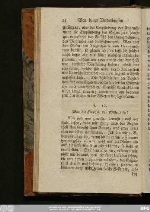 §. 12. Was die Freyheit des Willens sey?