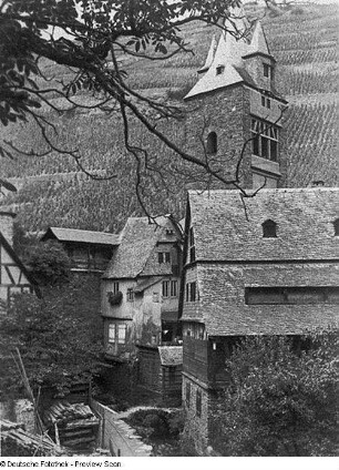 Bacharach. Blick zur Stadtseite des Holzturmes, auch Steeger Tor genannt (um 1360)