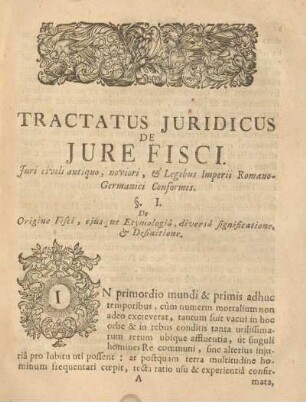 Tractatus juridicus de jure fisci.