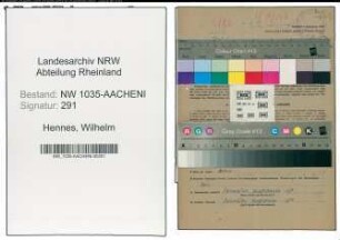 Entnazifizierung Wilhelm Hennes , geb. 01.07.1899 (Steiger)