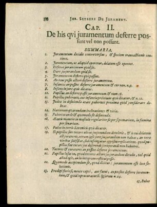 Cap. II. De his qui iuramentum deferre possunt vel non possunt.