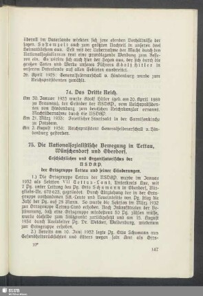 75. Die Nationalsozialistische Bewegung in Tettau, Wünschendorf und Oberdorf