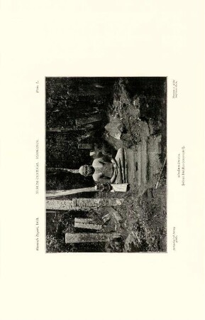 Plate L. North-central province. Kómárikáwala. Sedent Buddha (excavated).