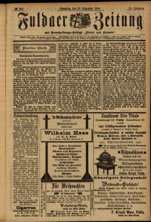 Vierte Ausgabe vom Samstag, den 19. Dezember 1896.