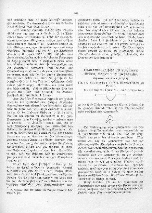 Brandenburgische Alterthümer, Sitten, Sagen und Gebräuche