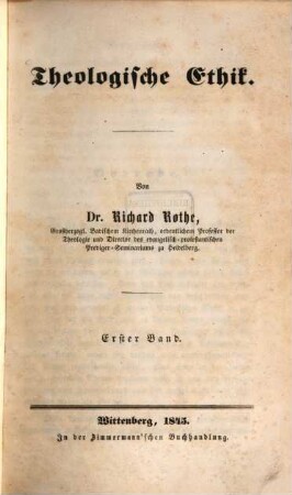 Theologische Ethik, 1