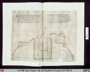 Pianta del tempio nel foro di Traiano.