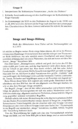 Image und Image-Bildung