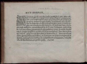 Myn Heeren,