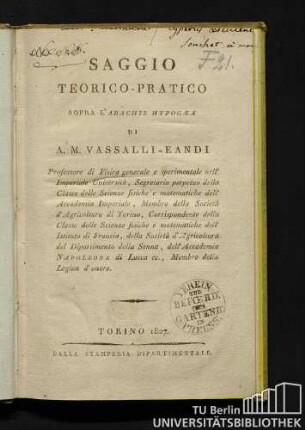 Saggio teorico-pratico : sopra l'arachis hypogæa