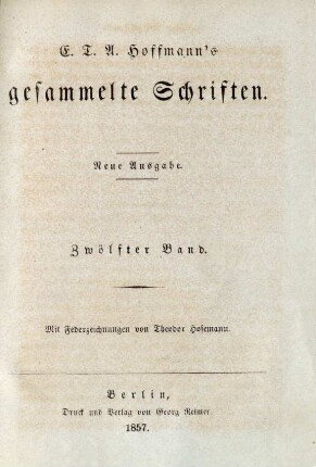 Bd. 12: E. T. A. Hoffmann's gesammelte Schriften