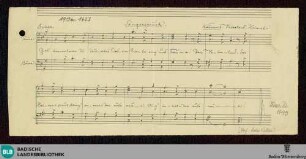 Sängerspruch - Mus. Hs. 1140 : Coro maschile; C