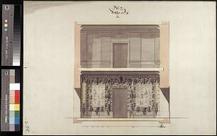 Aufriss der Wandgestaltung der Hofseite