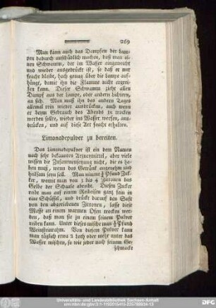 Limonadepulver zu bereiten.