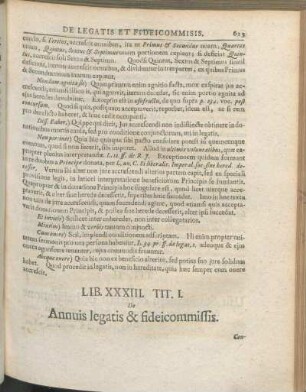 Tit. I. De Annuis legatis & fideicommissis.