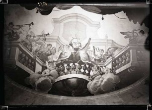 Schloßkirche; Deckenbild unter der Musikempore