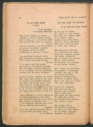 Mi último beso : (Vals). - A mi querida inolvidable Restituta