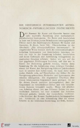 Die historisch interessanten astronomisch-physikalischen Instrumente