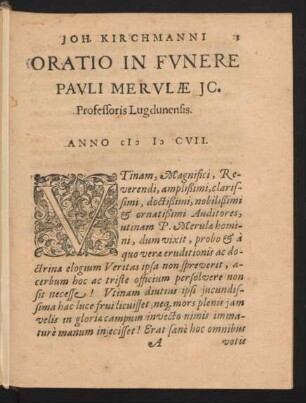Oratio In Funere Pauli Merulae