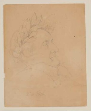 Goethe auf dem Totenbett [nach der Zeichnung Prellers von 1832]