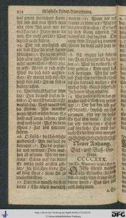 Neuer Anhang. Bitt- und Buß-Gesänge.