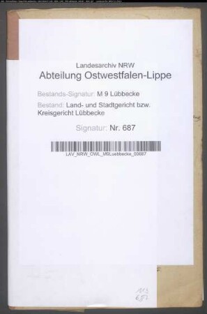 Erblasser: Kroeger, Hartwig Heinrich: