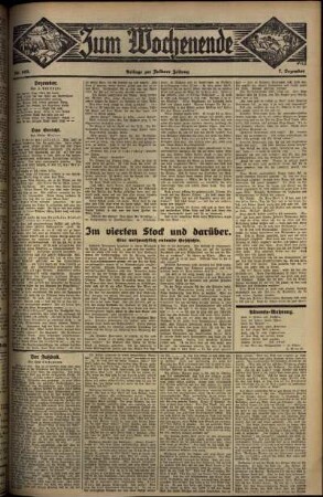 Zweite Ausgabe vom Sonntag, den 07. Dezember 1930.