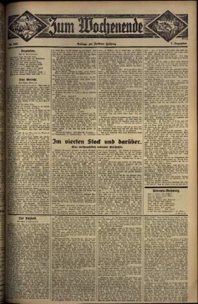 Zweite Ausgabe vom Sonntag, den 07. Dezember 1930.