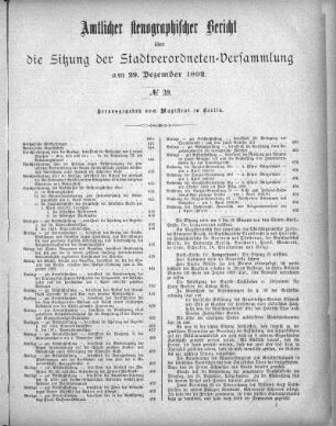 No. 39, 29. Dezember 1892