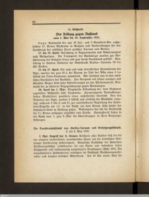Die Durchbruchsschlacht von Gorlice-Tarnow und Vefolgungskämpfe