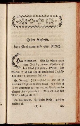 Erster Auftritt - Sechzehnter und letzter Auftritt.
