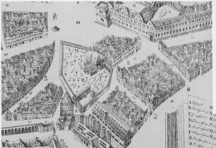 Perspectivischer Plan von Dresden-Altstadt