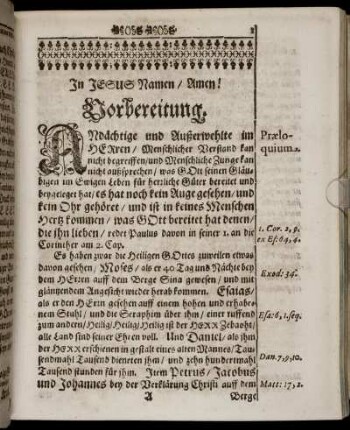 Vorbereitung; Schrift-Text; Eingang; Vorschlag; Abhandlung.
