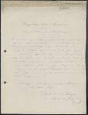 Brief von Ignaz Sigismund Poetsch an Regensburgische Botanische Gesellschaft
