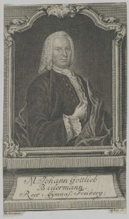 Bildnis des Johann Gottlieb Bidermann
