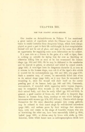 Chapter XIII. The war against animal-demons