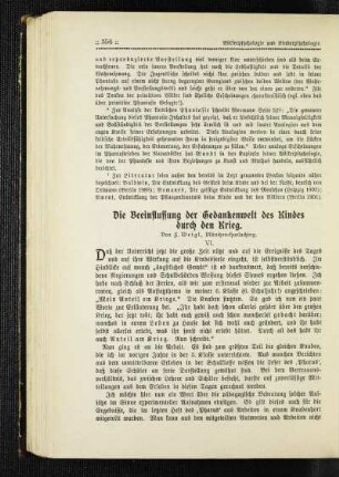 ¬Die¬ Beeinflussung der Gedankenwelt des Kindes durch den Krieg