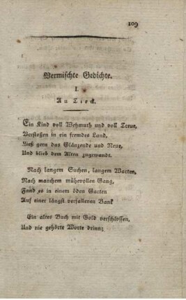 Vermischte Gedichte.