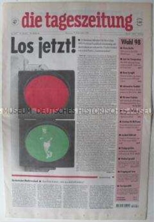 "die tageszeitung" zur Bundestagswahl 1998
