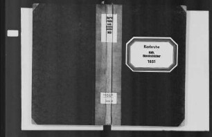 Karlsruhe, katholische Gemeinde: Standesbuch 1851