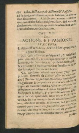 Cap. VII. De Actione Et Passione.